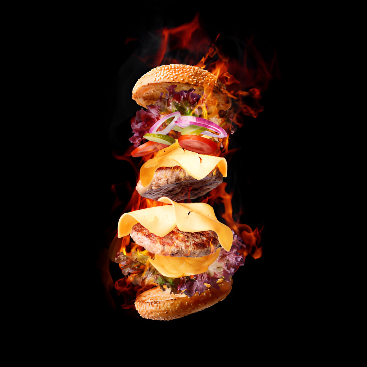 burger flames